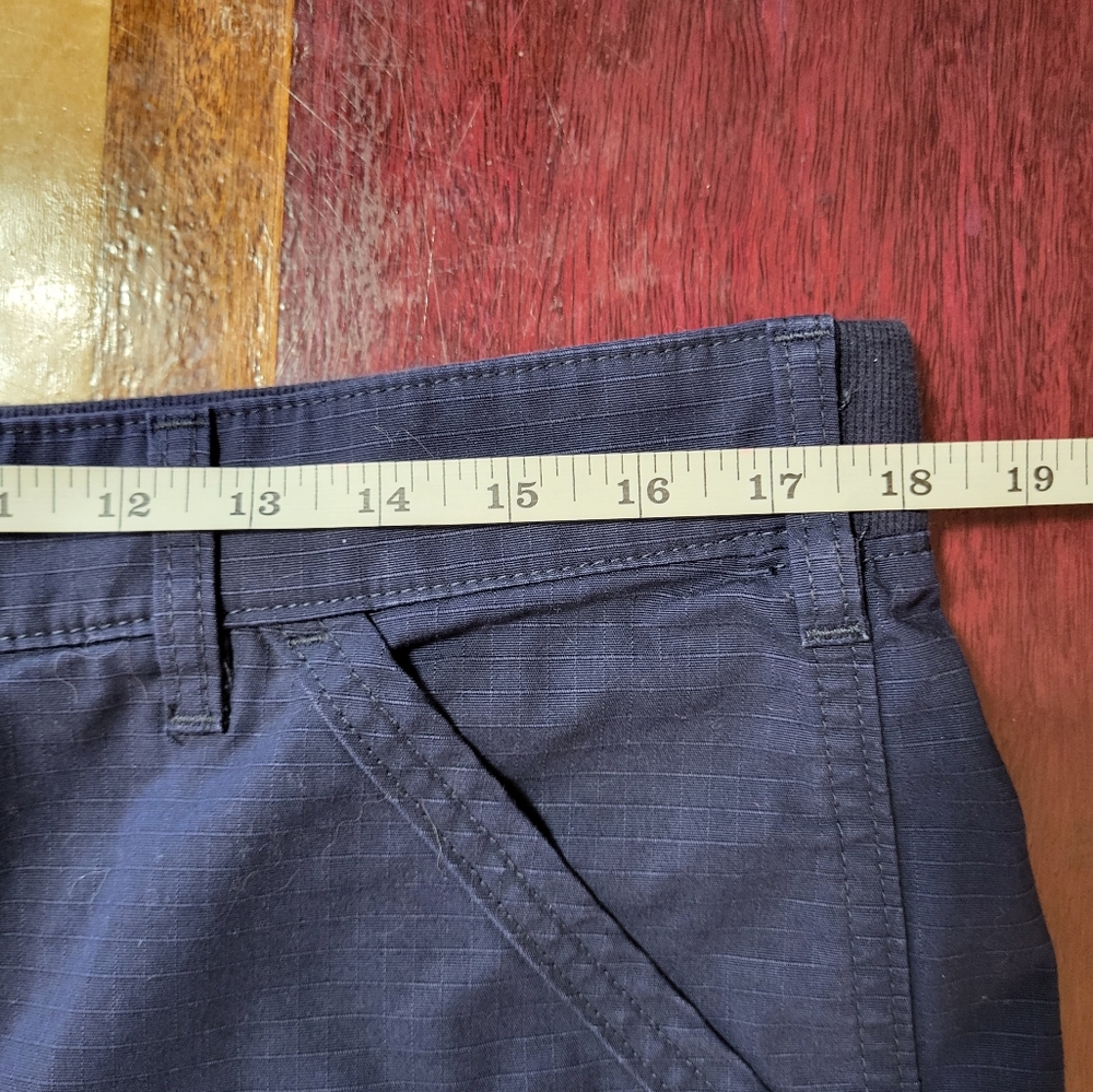 Carhart Force Original Fit Work Short Navy Blue Cuffed Women's‎ Size 14 - Picture 8 of 11